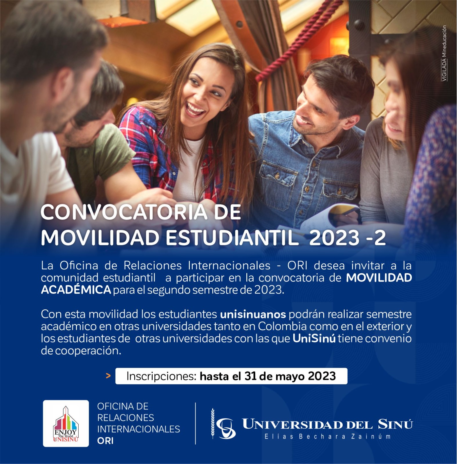 Convocatoria De Movilidad Estudiantil 2023-2. Universidad Del Sinú ...